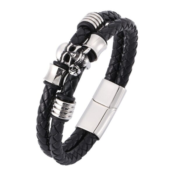 Pulseira de couro trançado à mão para homens e mulheres, cruz simples e delicada, amuletos cristãos - Image 21