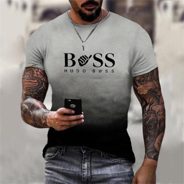 Camiseta solta de manga curta masculina, com decote O, estampada em 3D, respirável, casual, série juvenil, moda, verão - Image 13