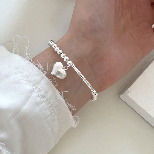 Pulseira feminina-VENTFILLE 925 Sterling Silver Pearls Bambu Knots, Coreano - Image 21