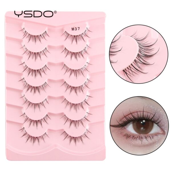 Cílios Manga YSDO Mink 3D Natural, Wispy, Falsos, Reutilizáveis, Estilo Coreano, 3 Pares, 5 Pares, 7 Pares - Image 11