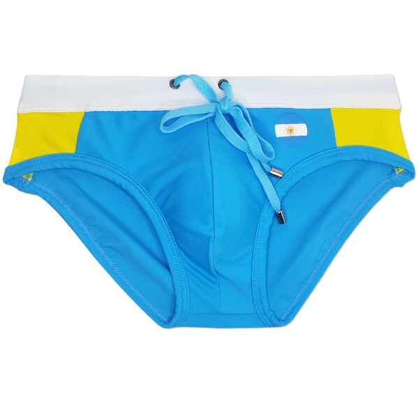 Sunga masculina banho Nova Bandeira Swimwear, Sexy Push Up Pad Swimsuit,  Praia Surf Banho, Curto, UXH - Image 19