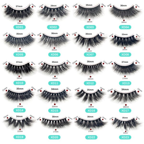 Cílios Postiços SIREN VERMELHA do Vison, Grosso, Natural, Reutilizável, 3D - Image 10