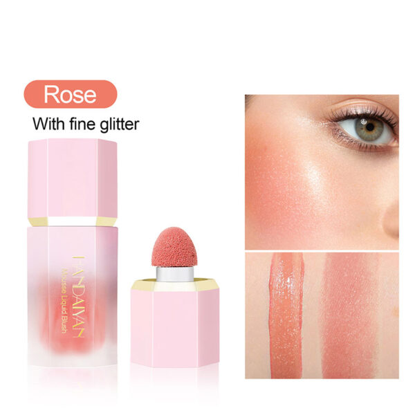 Blush Stick Impermeável Facial Natural Cheek Rouge 14 Cores Silky Smooth Bochecha Tint Líquido Rosto Blush, com Esponja - Image 30