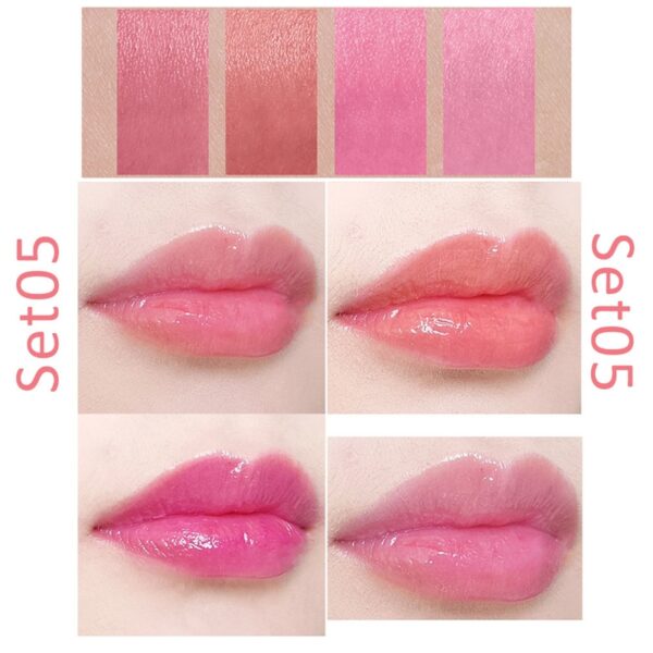 Batom impermeável Matte Long Lasting, Set, Cosméticos Lip Tint, Lip Gloss Pomada, 4 cores - Image 7