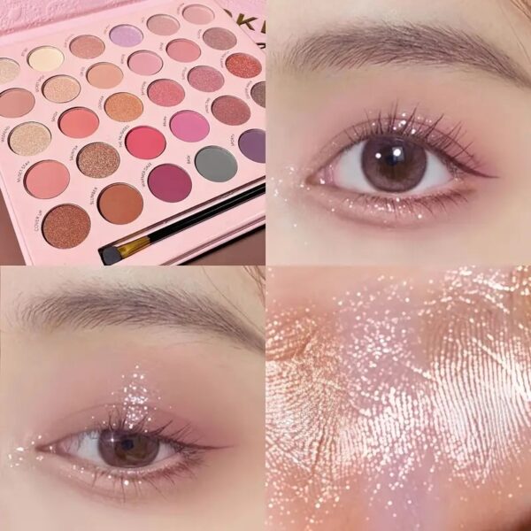 Sombra-Paleta de Sombra Matte Glitter Shimmer, Pó de Sombra, Destaque Blush, 30 Cores - Image 2