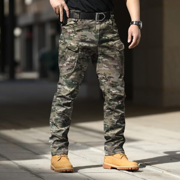 Calça Masculina Novas forças especiais originais fãs macacão estiramento respirável tático, bolso frontal, zíper - Image 10