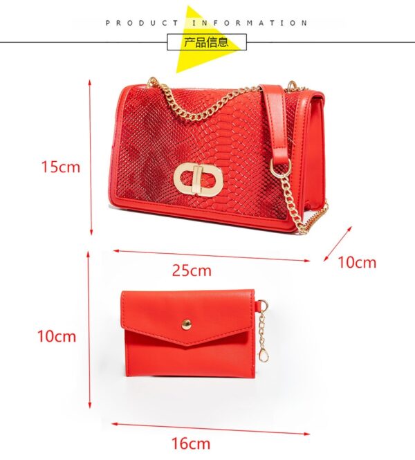 Bolsas crossbody de PU couro, forro poliéster para senhoras, bolsas de ombro - Image 5