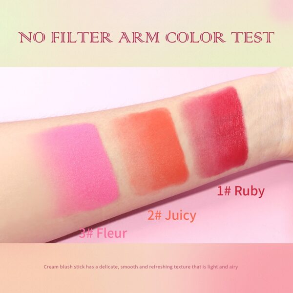 Blush Stick Natural Multi-Function, Cheek Face Rouge, duradouro alta cor Rendering creme, tom de pele de clareamento, à prova d'água - Image 5