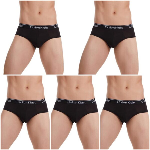 Kit 5pcs Cueca masculina respirável gelo seda roupa interior cuecas 3d-pouch tanga - Image 3