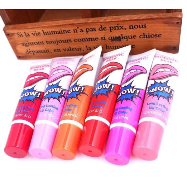 Kit 6 pçs Batom Líquido, à prova d água longa duração gloss lint máscara maquiagem fosco lipgloss - Image 7