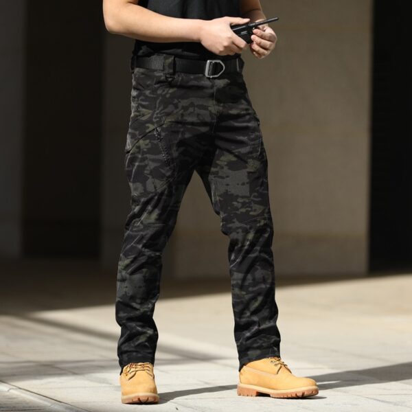 Calça Masculina Novas forças especiais originais fãs macacão estiramento respirável tático, bolso frontal, zíper - Image 9