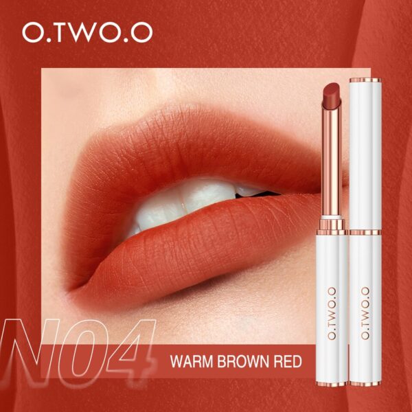 Batom Matte O.TWO.O, de longa duração 24h sem transferência tonalidade labial à prova d água bálsamo hidratação nude 6g gloss labial - Image 2