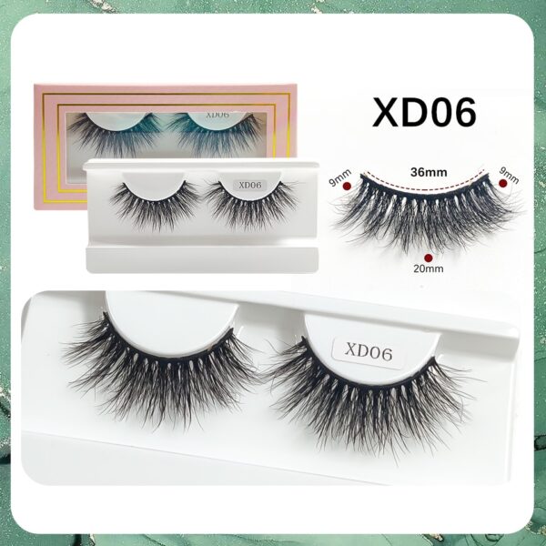 Cílios Postiços SIREN VERMELHA do Vison, Grosso, Natural, Reutilizável, 3D - Image 25