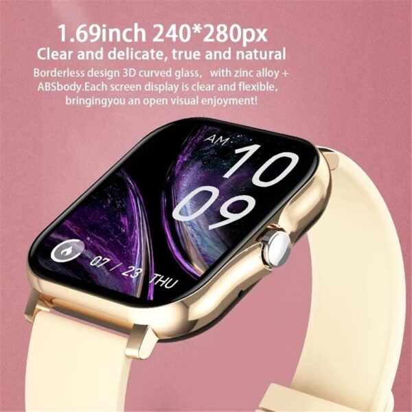 Relógio Inteligente elegante Bluetooth chamada de resposta, masculino/feminino, dial digital smartwatch pulseira freqüência cardíaca oxigênio no sangue rastreador de fitness novo - Image 4
