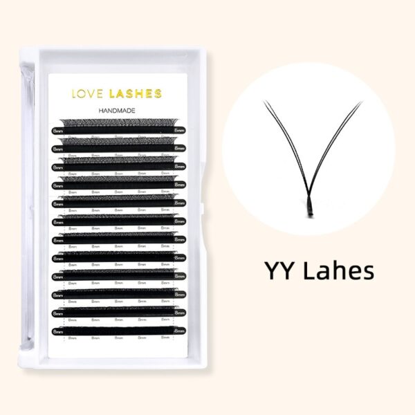 Cílios Falsos Y Forma, Extensões de Cílios, Natural Volume Brasileiro Fan Lash, Mão-Tecido Lash, YY, Double Tip Lashes, C D, 1 Case - Image 6