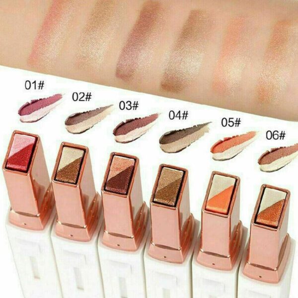 Sombra Double Color Glitter Eye Shadow Stick Lápis, Impermeável, Bicolor, Shimmer, Cosméticos, Beleza Maquiagem - Image 7