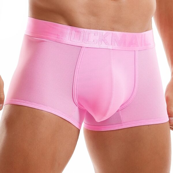 Cueca malha macia JOCKMAIL Sexy Masculina Boxer, de Seda Gelada, Curta - Image 4