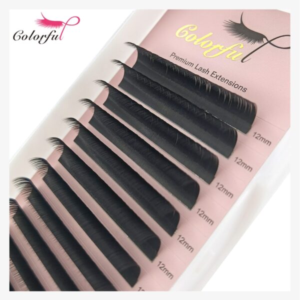 Cílios Colorido Cashmere Individual Extensão, Lash Volume 20mm, Cílios de seda inferiores, Classic Bottom Lash