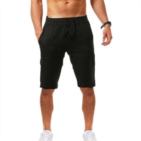 Calça Casual Algodão de linho masculino respiráveis, streetwear, jogging outono / verão - Image 6