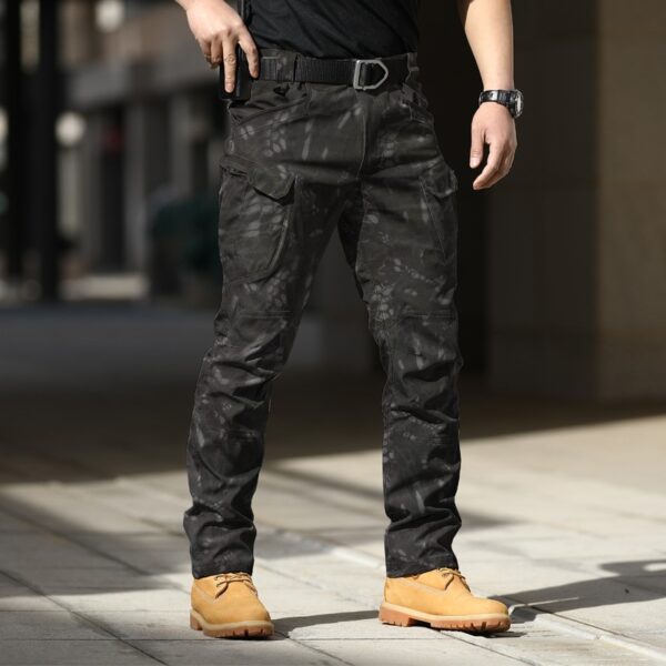 Calça Masculina Novas forças especiais originais fãs macacão estiramento respirável tático, bolso frontal, zíper - Image 7