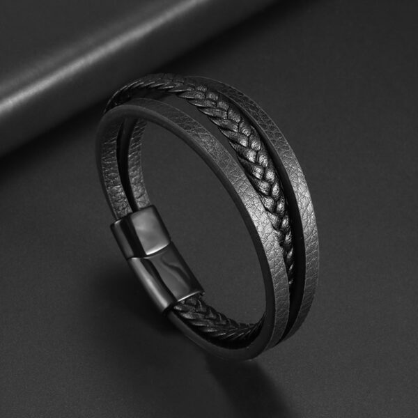 Pulseira de couro trançado à mão para homens e mulheres, cruz simples e delicada, amuletos cristãos - Image 43
