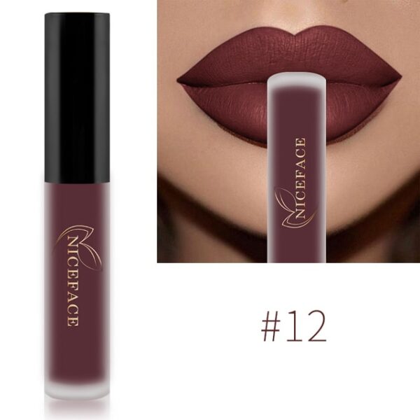 Batom Líquido-Niceface Matte Nude Impermeável, Brilho Labial, Hidratante, Lipgloss de Longa Duração, Labial, 34 Cores - Image 25