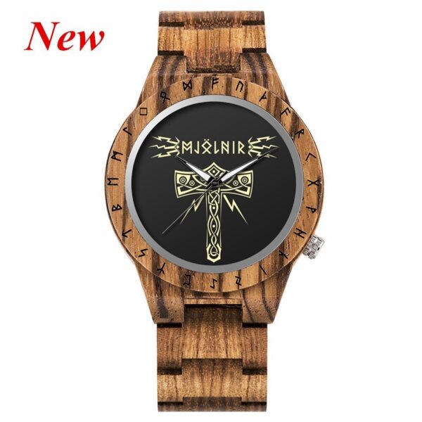 Relógios de quartzo BOBO PARS com pulseira de madeira para homens, viking, odin, runa, cultural, totem dail - Image 14