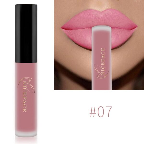 Batom Líquido-Niceface Matte Nude Impermeável, Brilho Labial, Hidratante, Lipgloss de Longa Duração, Labial, 34 Cores - Image 9