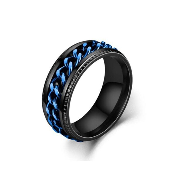 Anel Aço inoxidável Ansiedade, rotativo, Fidget para Homens e Mulheres, Anéis De Corrente Rotativa - Image 7