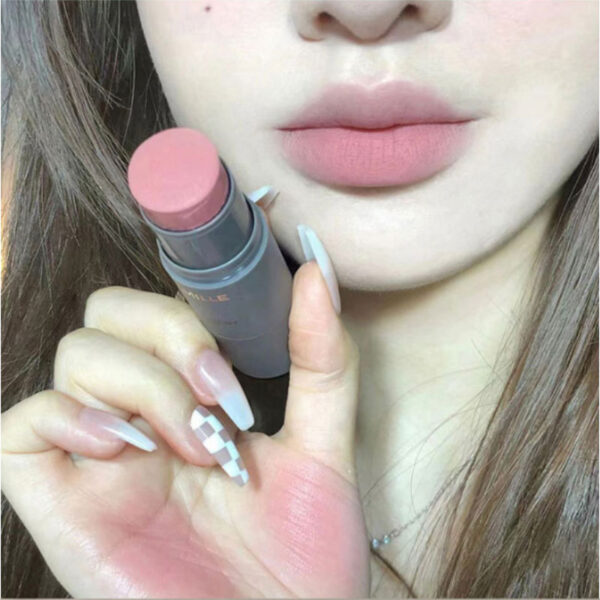 Batom duplo Blush Stick, Multi-Purpose, Duráveis, Brilhante Lábios, Bálsamo Bochecha, Esponja Facial, Coreano - Image 6