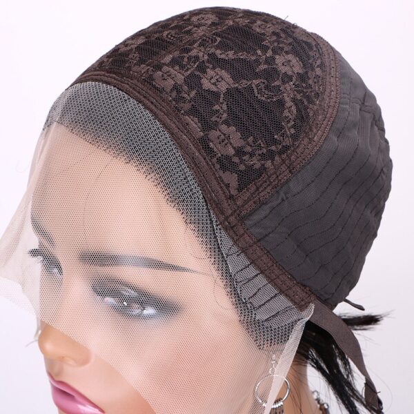 Peruca Encaracolada Pixie Corte com Renda Transparente, Água Onda Profunda, Bob Curto, Cabelo Humano, 13x1 - Image 9