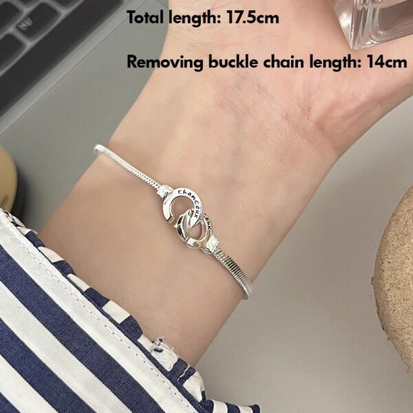 Pulseira feminina-VENTFILLE 925 Sterling Silver Pearls Bambu Knots, Coreano - Image 8