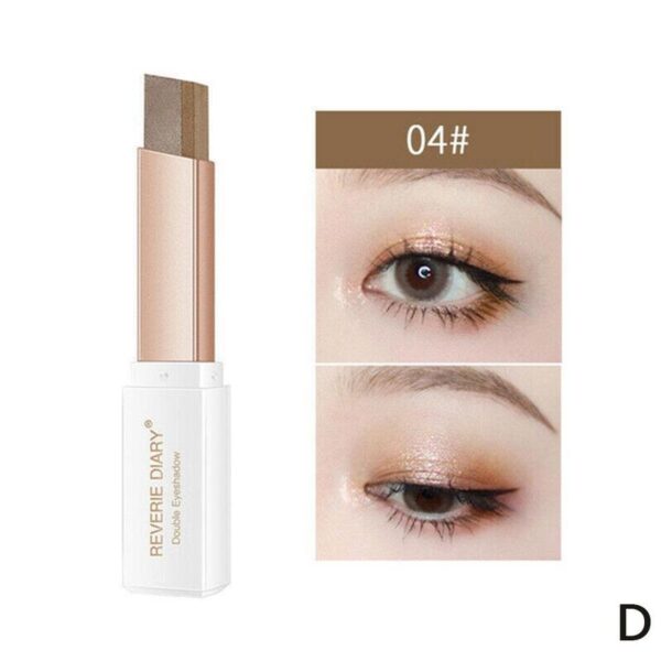 Sombra Double Color Glitter Eye Shadow Stick Lápis, Impermeável, Bicolor, Shimmer, Cosméticos, Beleza Maquiagem - Image 12