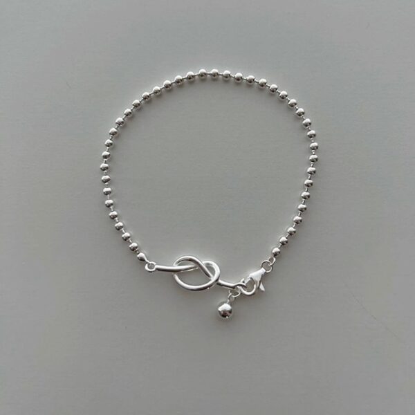 Pulseira feminina-VENTFILLE 925 Sterling Silver Pearls Bambu Knots, Coreano - Image 20