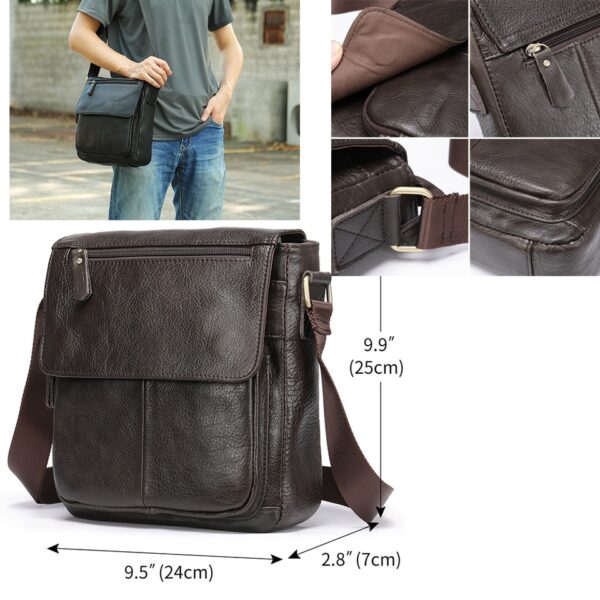 Bolsa de ombro Westal homens alta qualidade masculino, couro, crossbody  819a - Image 13