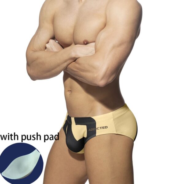 Sunga banho sexy americano e europeu masculino, triangular, estampados, praia, nova moda, verão - Image 12