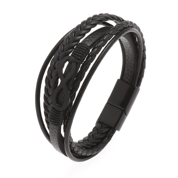 Pulseira de couro trançado à mão para homens e mulheres, cruz simples e delicada, amuletos cristãos - Image 40