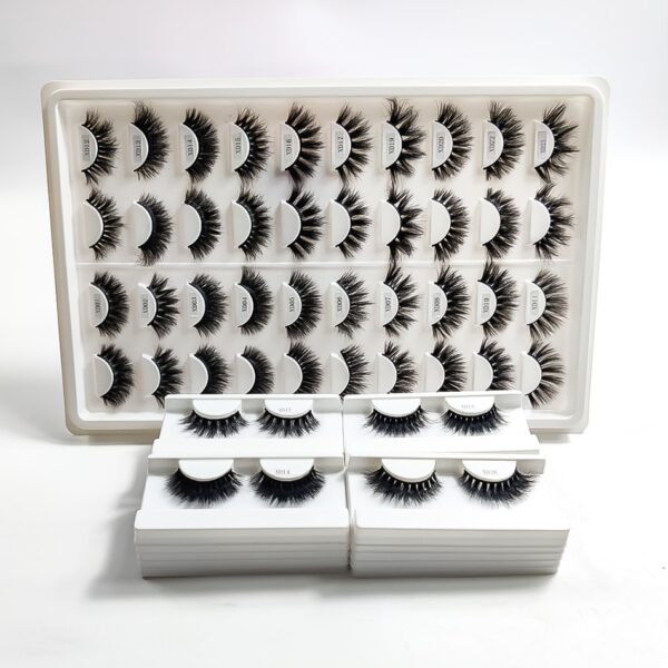 Cílios Postiços SIREN VERMELHA do Vison, Grosso, Natural, Reutilizável, 3D - Image 3
