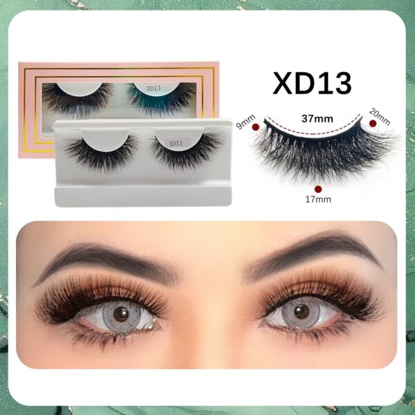 Cílios Postiços SIREN VERMELHA do Vison, Grosso, Natural, Reutilizável, 3D - Image 6