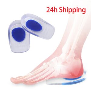 Palmilhas de silicone médico para o protetor de calcanhar, insere almofadas de esporos de calcanhar para alívio da dor de calcanhar e para reduzir a pressão