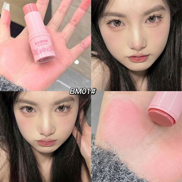 Batom duplo Blush Stick, Multi-Purpose, Duráveis, Brilhante Lábios, Bálsamo Bochecha, Esponja Facial, Coreano - Image 3