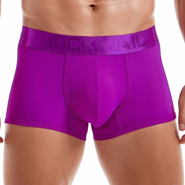 Cueca malha macia JOCKMAIL Sexy Masculina Boxer, de Seda Gelada, Curta - Image 13