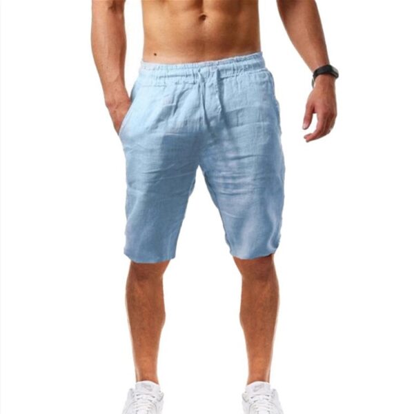 Calça Casual Algodão de linho masculino respiráveis, streetwear, jogging outono / verão - Image 15