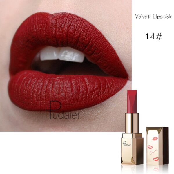 Batom Fosco Veludo Pudaier, Maquilhagem Lábios, Impermeável, Bastão Labial Macio, Tint Lip Balm, Kiss-Proof, Nu - Image 30