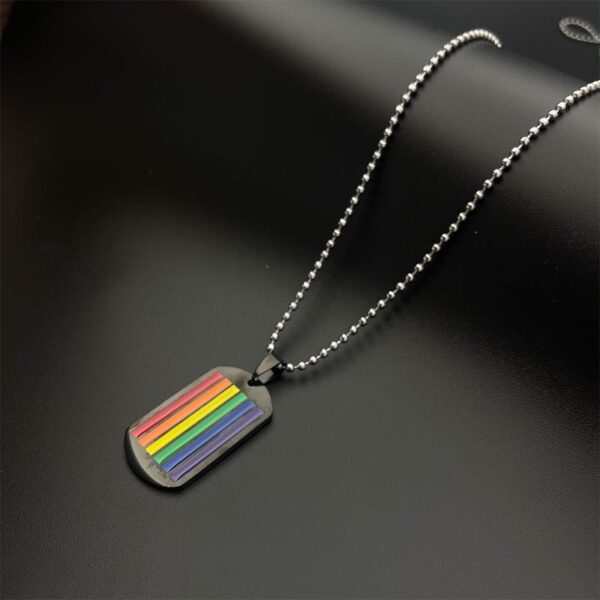 Colar com pingente LGBTQ de dupla camada para homens e mulheres, arco-íris, amor, orgulho gay - Image 10