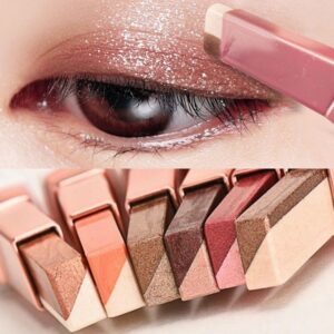 Sombra Double Color Glitter Eye Shadow Stick Lápis, Impermeável, Bicolor, Shimmer, Cosméticos, Beleza Maquiagem
