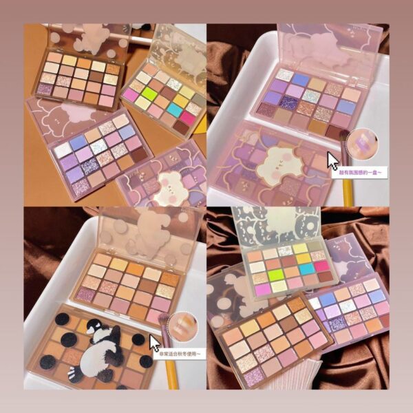 Sombra Brilhante-Paleta-olhos, cosméticos elegantes, brilhantes e duradouros, verde e roxo, 20 cores - Image 6