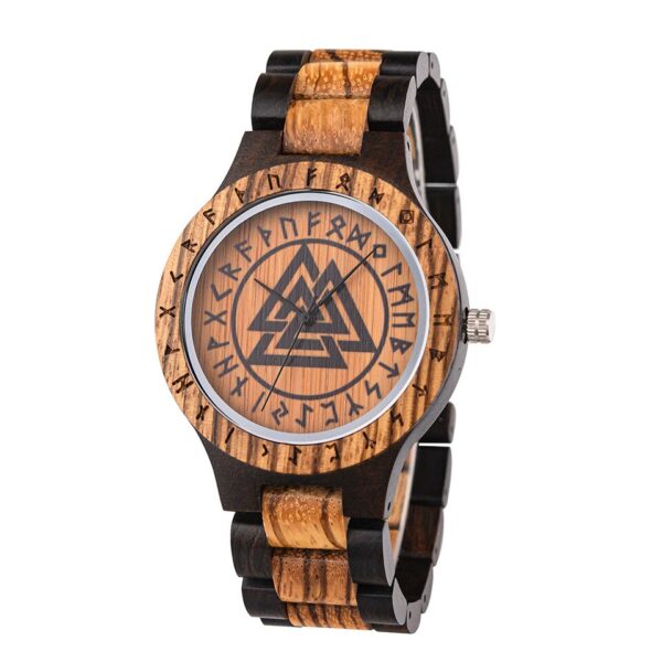 Relógios de quartzo BOBO PARS com pulseira de madeira para homens, viking, odin, runa, cultural, totem dail - Image 11