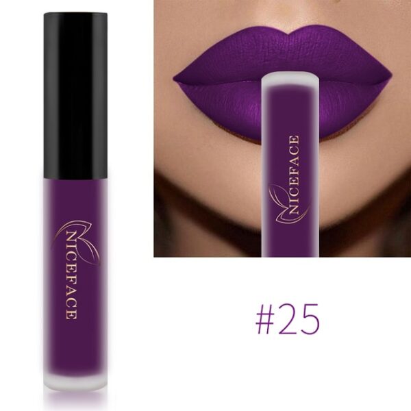 Batom Líquido-Niceface Matte Nude Impermeável, Brilho Labial, Hidratante, Lipgloss de Longa Duração, Labial, 34 Cores - Image 27