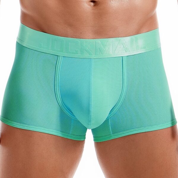 Cueca malha macia JOCKMAIL Sexy Masculina Boxer, de Seda Gelada, Curta - Image 2